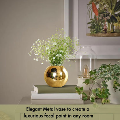 Metal ball  vase