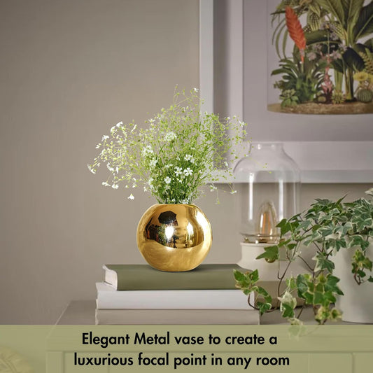 Metal ball  vase